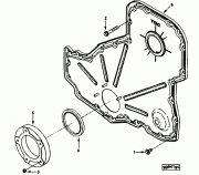 Крышка переднего блока шестерен Cummins ISLe 400